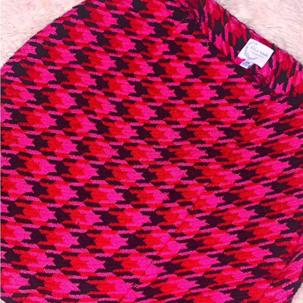 Pink Square Pattern Skirt